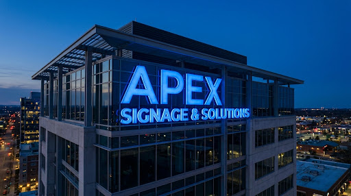 Commercial signage installation